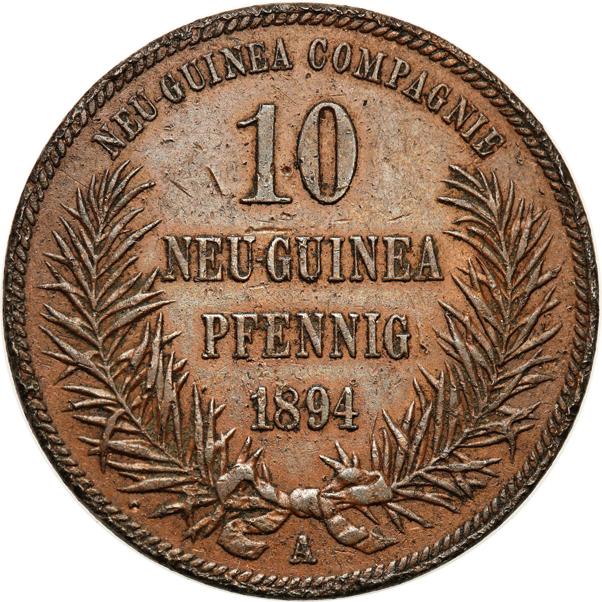 Niemcy/Nowa Gwinea. 10 fenigów 1894 A,  Berlin